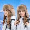 Winter Outdoor Windproof Ear Protection Hat Women's Big Head Thick Plush Bomber Hats Riding Cold Protection Warm Hat