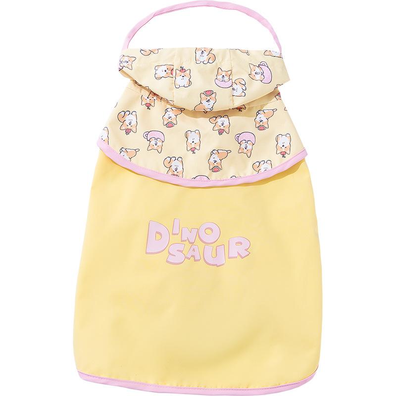 Дождевик для питомца с полной печатью, контрастной расцветки, с защитой живота, пончо для корги, летний, для улицы, для дождливых дней, можно водить на поводке, специальный дождевик для корги