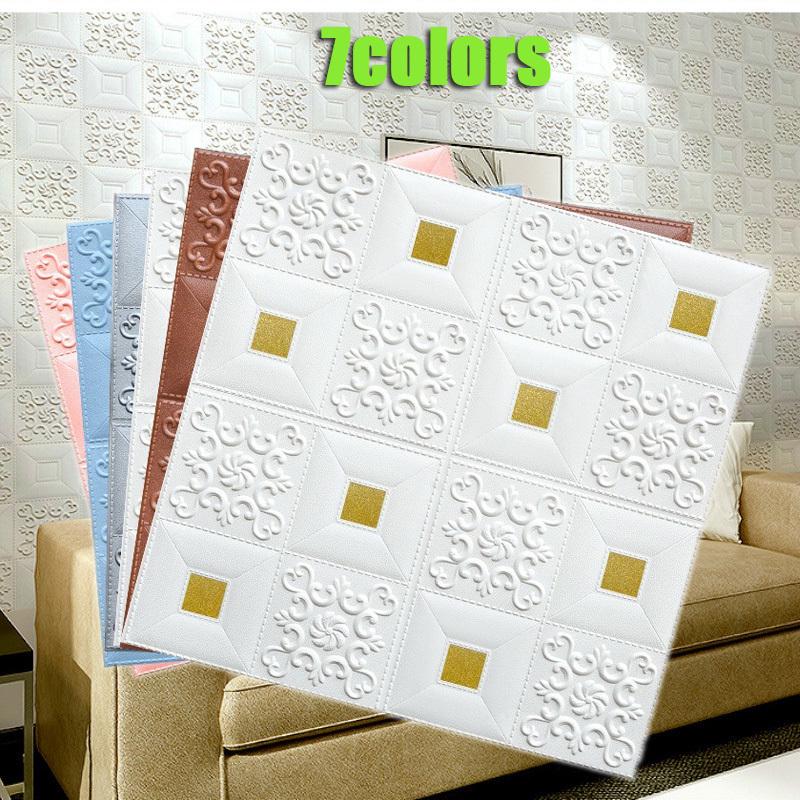 7 цветов 3D стерео наклейки на стену самоклеящиеся на потолок спальня ТВ фон декоративные наклейки