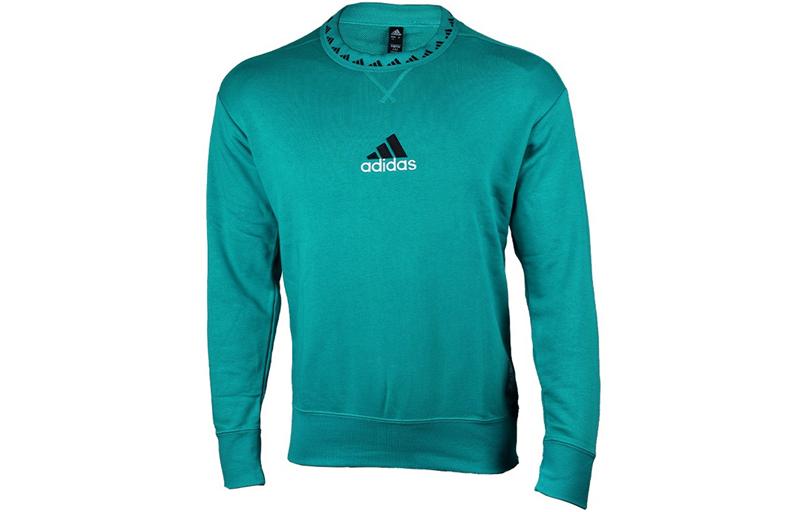 Adidas Sweatshirts Men's Green Crew Neck Moderate Regular GR4255