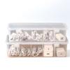 Transparent Data Cable Organizer Case Classification Dustproof Card Organizer with Lid Clutter Collection Box for Office Home