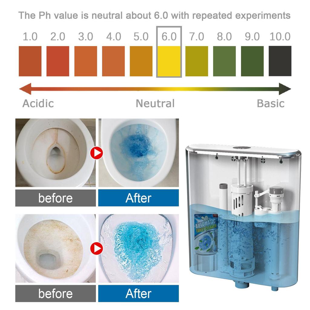 Jaysuing Automatic Toilet Bowl Cleaner Toilet Bowl Cleaner Removes Stains, Deodorizes, and Removes Odors Toilet Bowl Cleaner