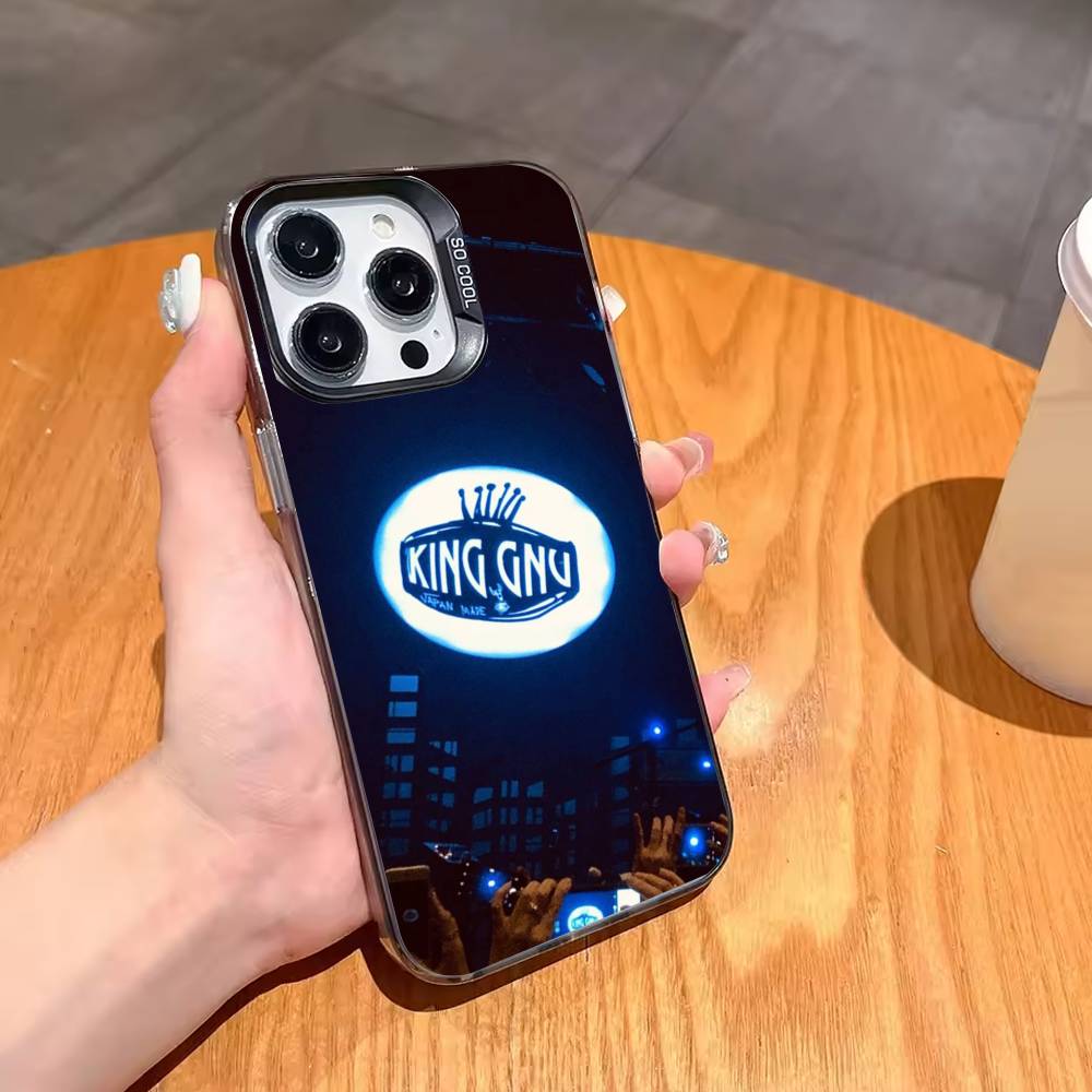 Чехол для телефона Band K-King G-Gnu G для iPhone17,16,15,14,13,12,11,Pro,MAX Серый Матовый Силиконовый Черный Чехол