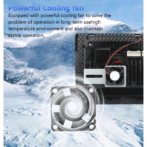 Srnubi Car Radio Cooling Fan for Android Multimedia Video Player Head Unit Radiator with Iron Bracket