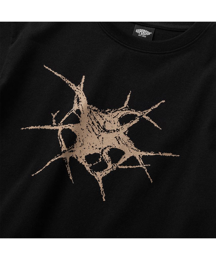 SUPERSUB Crop-футболка с коротким рукавом Void Burst - Черная