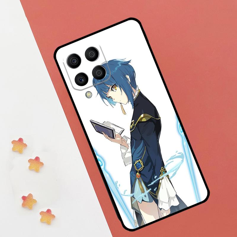 Чехол Genshin Impact Син Цю для Samsung Galaxy M11 M21 M31 M13 M33 M35 M53 M55 M15 M14 M34 M54 M12 M32 M52 M06 M16