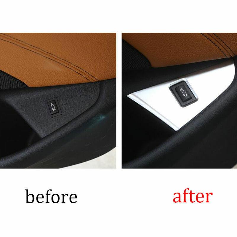 Silver ABS Tailgate Rear Door Switch Cover Trim For BMW 5 Series G30 2018-