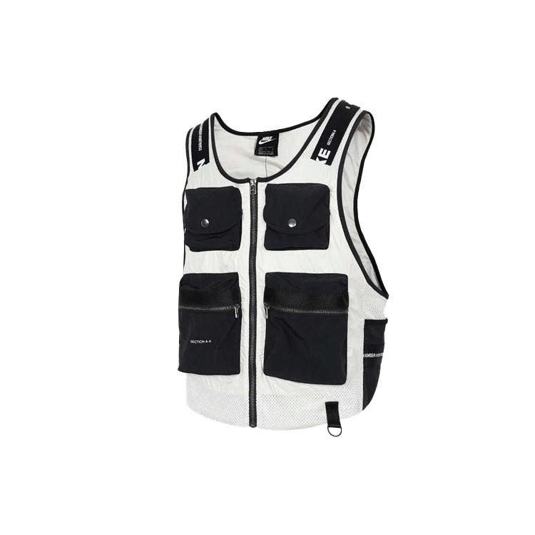 Nike Vests Men's White Collarless Moderate Workwear DA0500-072