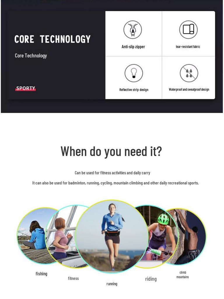 Многофункциональная поясная сумка для занятий спортом на открытом воздухе, с держателем для бутылки с водой
