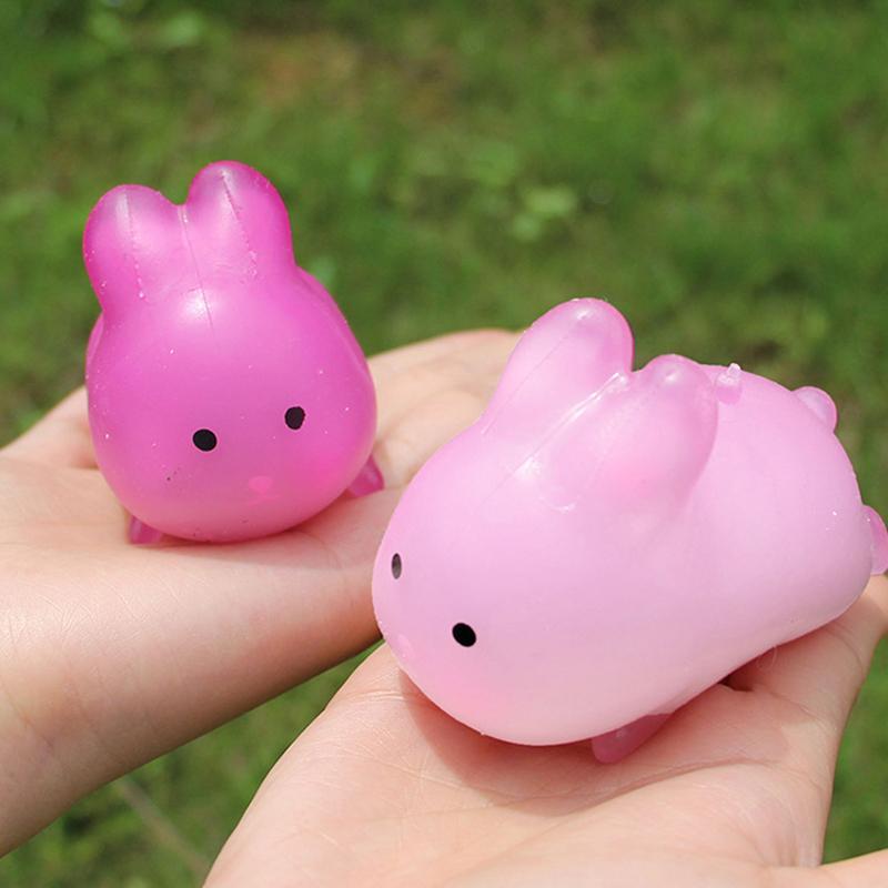 Антистресс Игрушка Меняющая цвет Милый Кролик Сердечко Сжималка Непоседа Игрушки Мялка Антистресс Смешная Снятие стресса Для ребенка Взрослого Подарок