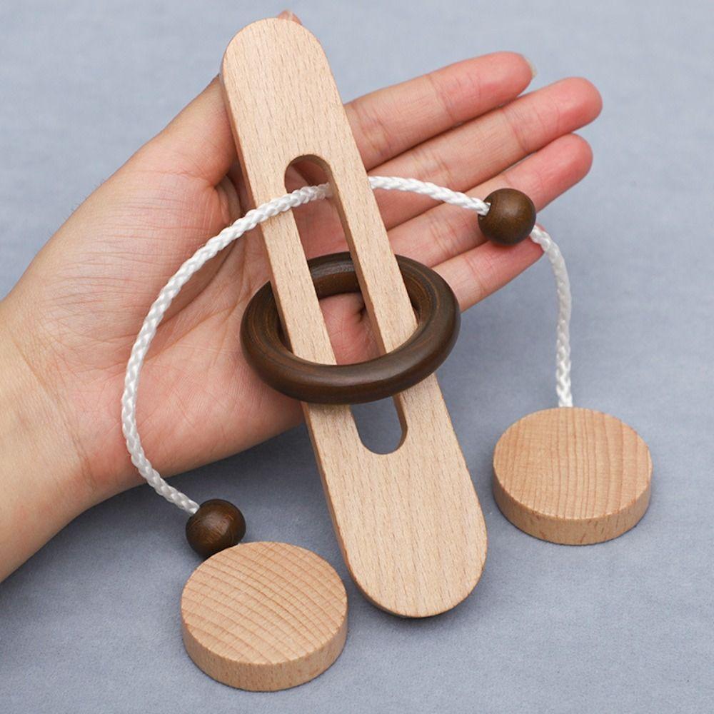 Lock Developmental Toys 3D Thinking Games Wooden Puzzle IQ Unlocking Toys Intelligent Unlock Toy