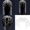 Pearls Tassels Hairpiece Elegant Weddings Headdress Original Handmade Headwear for Weddings and Parties