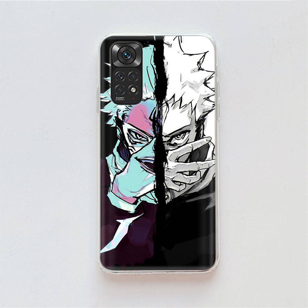 Чехол DT17Jujutsu Kaisen для Samsung A04 A14 A23 A34 A54 M23 M33 M52 M53 Realme 10 9 C30S C35 C55 VIVO Y02S Y21 Y33S Y51 X80 Pro Прозрачный чехол