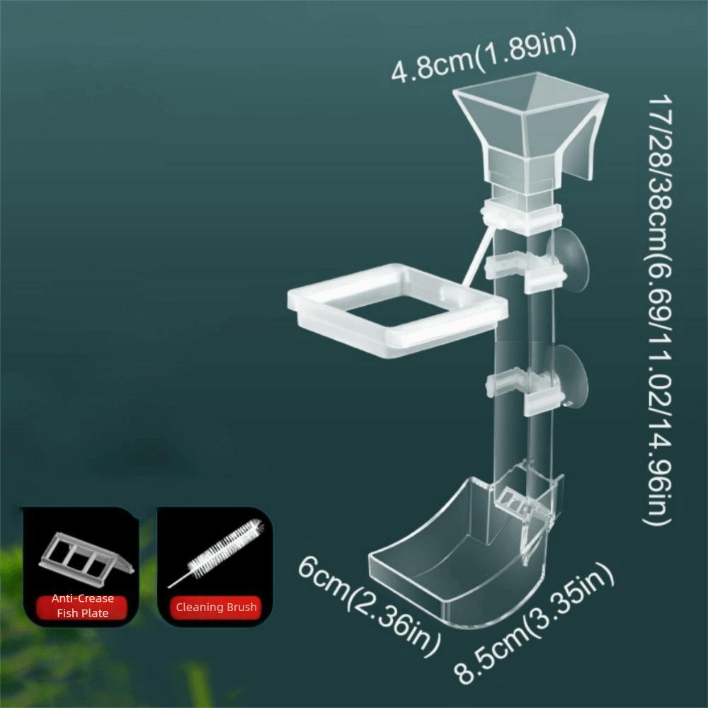 Acrylic Fish Tank Feeding Tube Transparent Aquarium Feeder Tube  Food Dispensing