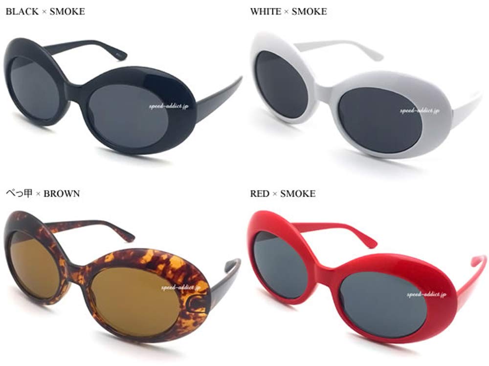 ДИЗАЙН ОВАЛЬНЫЕ СОЛНЦЕЗАЩИТНЫЕ ОЧКИ x 70-е (БЕЛЫЙ ЧЕРНЫЙ)