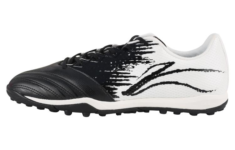 Li Ning Искусственный газон AG Искусственное покрытие Скользкое Устойчивое к истиранию Футбольные бутсы Мужские Белый Черный YSTT011-1