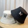 Hat Butterfly Embroidered Female Summer Big Headed Fishermans Hat Hat Sunshade