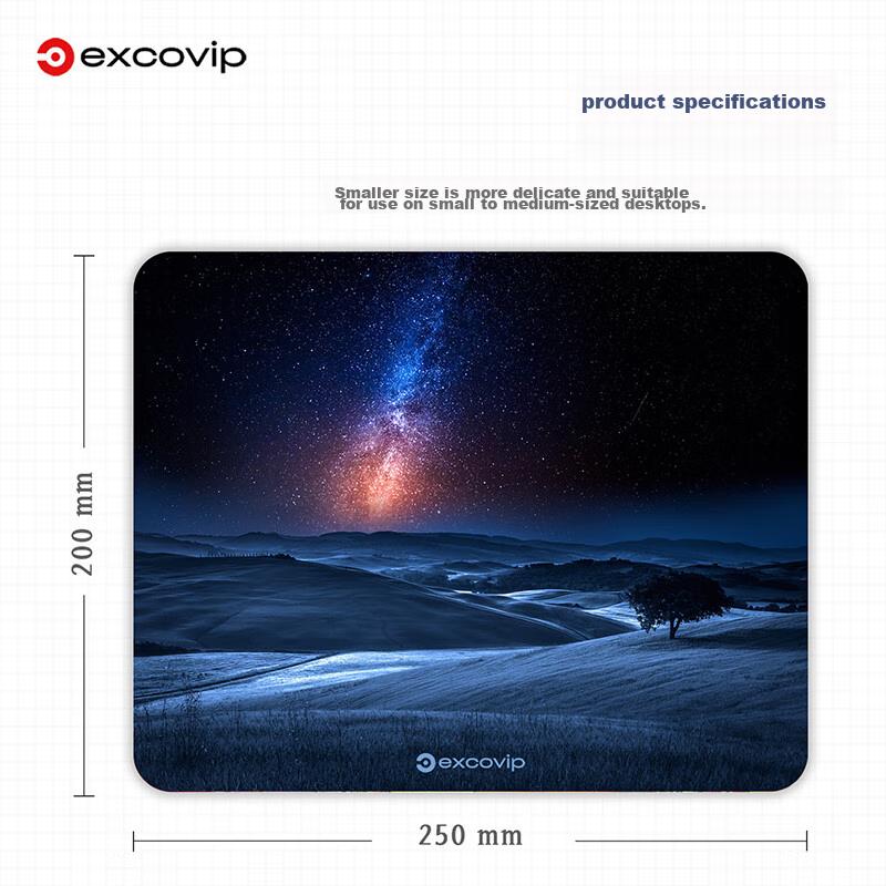 Glass Mouse Pad, Professional Photovoltaic Mouse Pad, Hard Colorful Mat for Computer Laptop, Small And Medium Size 250*200mm, Colorful Aurora 0098