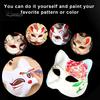2/3/5/6/10/12/20 Pcs DIY Masques Cat Face Solid Color DIY Hand-Painted Carnival Party Ball Masquerade Halloween Costume Animal Shape Face Cushion