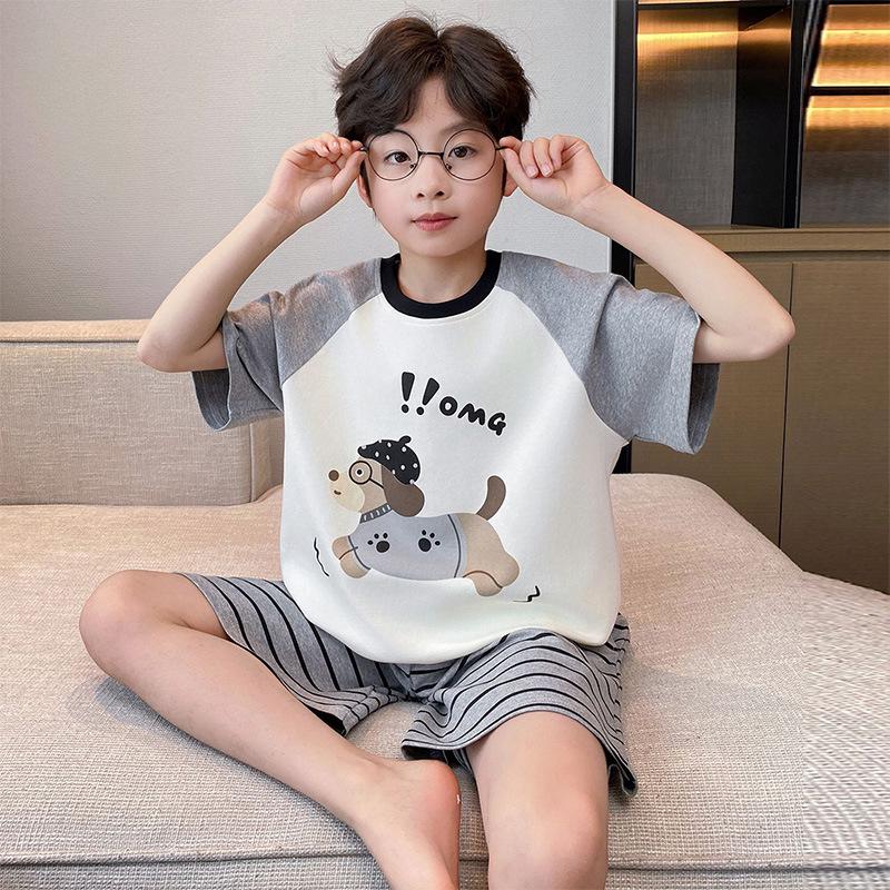 Astronaut Boys Summer Pajama Set - Short Sleeve & Pants for Kids & Teens