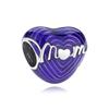 Original 925 Sterling Copper Charms Family Tree Love Heart Mom Pendant Beads Fit Brand Bracelets Necklaces Women DIY Zircon