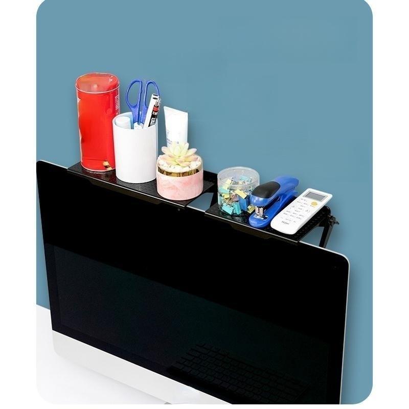 Товарная стойка для телевизора, монитора, органайзера, верхней полки для хранения экрана, практичного домашнего хранения, компьютерного офиса, многофункционального органайзера