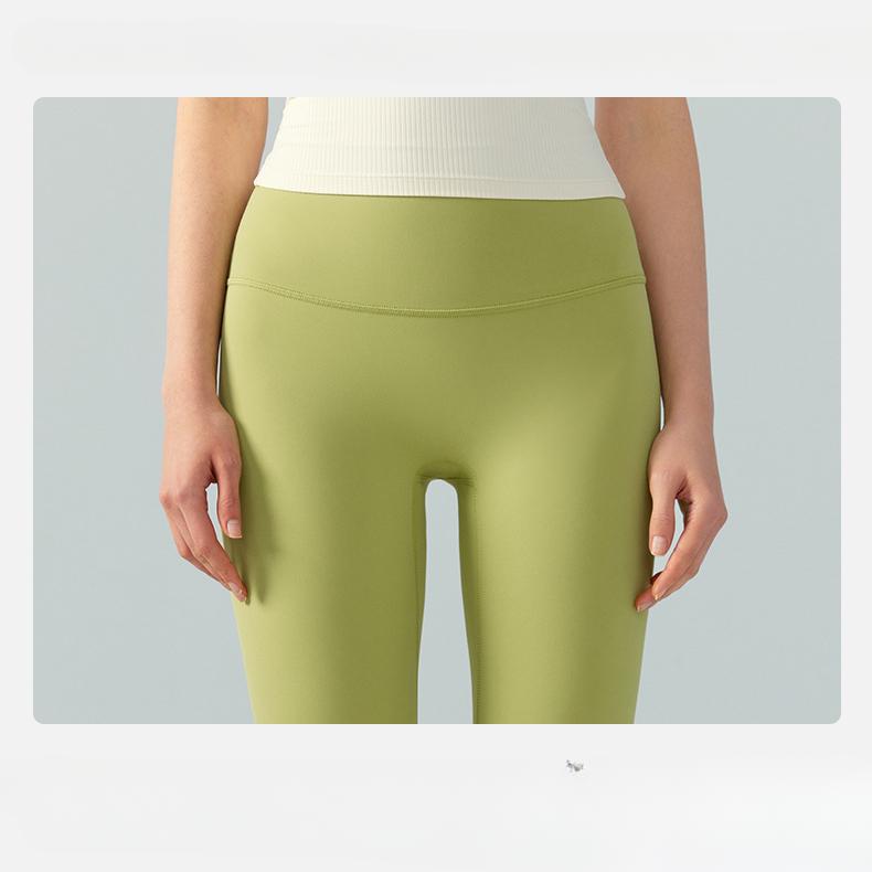 Штаны для йоги женские с высокой талией, цельные штаны для фитнеса без бокового шва, спортивные леггинсы с подъемом бедер