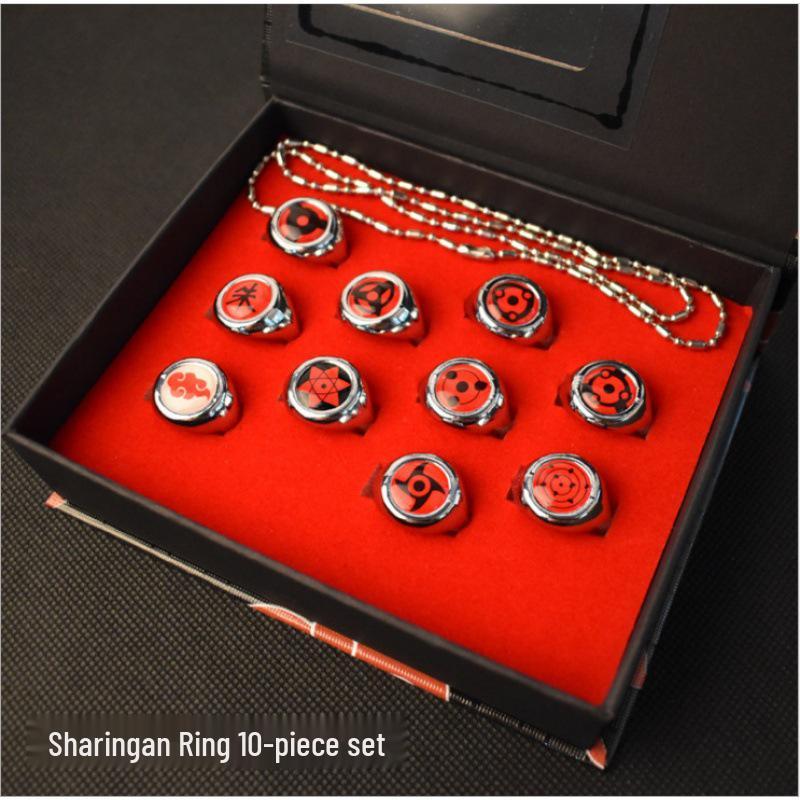 Naruto Akatsuki Itachi Deidara Pain Sasori Orochimaru Ring Set - Anime Accessories