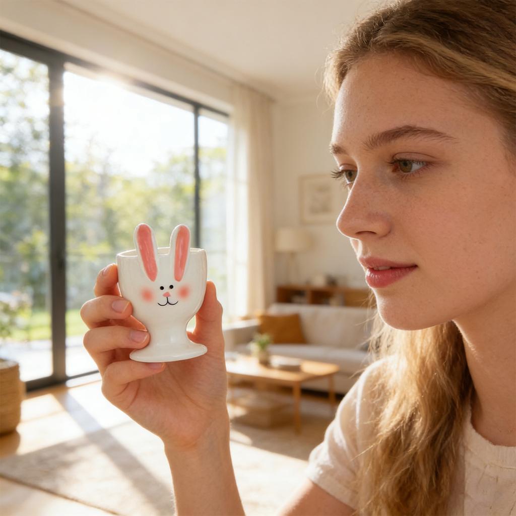 Забавный и креативный керамический держатель для яиц для настольного хранения, декора, как подставка для яйца и посуда