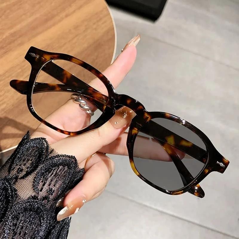 Трендовые фотохромные очки для близорукости для женщин и мужчин, очки с защитой от синего света для близи, очки с круглой оправой, меняющие цвет, 0 до -4.0