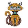 Rhinestone Sitting Cat Brooches For Women Cute Animal Pin 2 Colors Available Large Size Ornament High Quality New