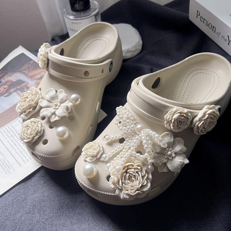 14 шт. Шармы для обуви для Crocs Букет Жемчужный Бант Украшение Пряжка для Набор шармов Croc Аксессуары Детская Вечеринка Женский Девочки Подарок