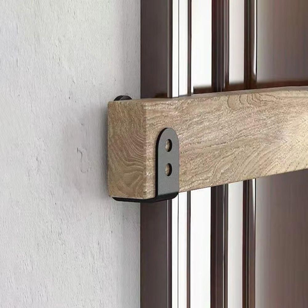 2 шт. металлический открытый стержень опорный U-образный кронштейн черный противоударный дверной кронштейн семейный