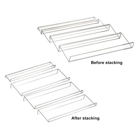 Органайзер для ящика для специй, 4-х уровневая ступенчатая полка для приправ, 4 упаковки, расширяемое кухонное хранилище