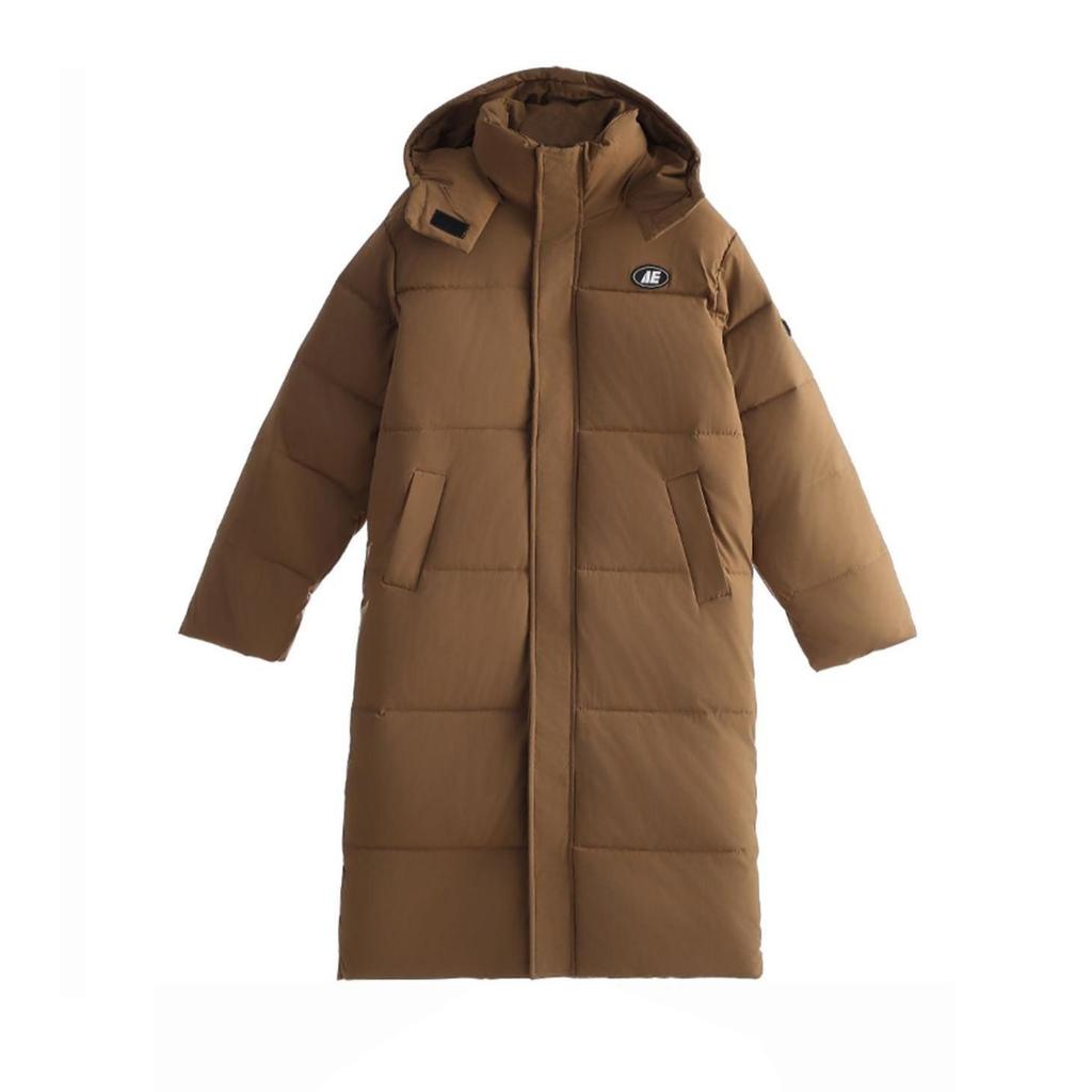 Длинная одежда с хлопковой набивкой, Зимняя корейская версия, Черная одежда с хлопковой набивкой, Теплая модная, Утепленное пальто.