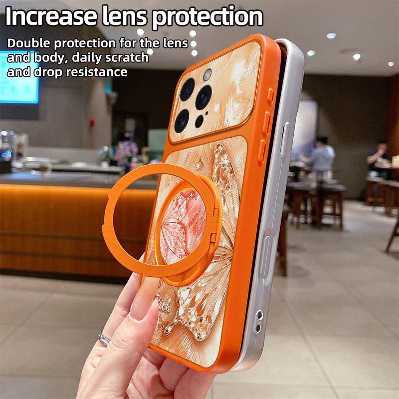 Phone Case For OPPO F33 F31 F29 F27 F19 F17 F11 Pro with Butterfly Bracket Magnetic Suction