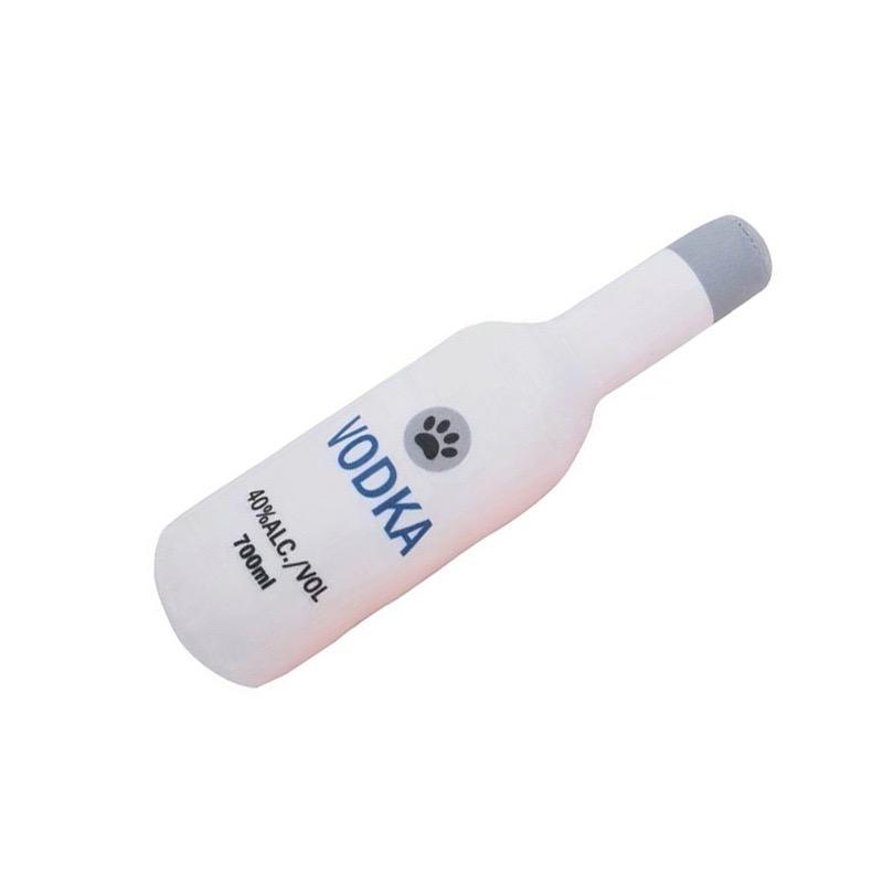 Creative Design Funny Cute Plush Doll Toys for Dog Stuffed Perfume Whiskey Wine Bottle Squeaking Pet Dog Toys