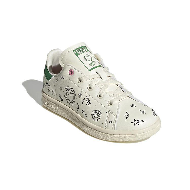 André Saraiva x adidas Stan Smith Малыш Миру нужна любовь Детские кроссовки Кремовый Кремово-белый Основной черный GY1790