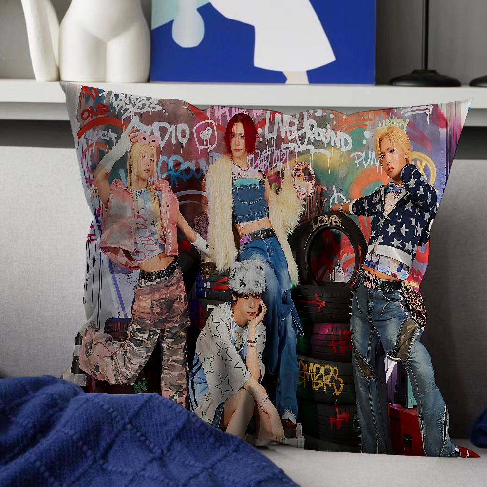 Popular Kpop Group XXLov Cushion Cover Pillow Cover Decor Pillowcase Printed Cushion Case for Couch