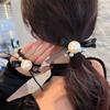 Fashion Woman Big Pearl Hair Ties Korean Style Hairband Scrunchies Girls Ponytail Holders Rubber Band Hair Accessories