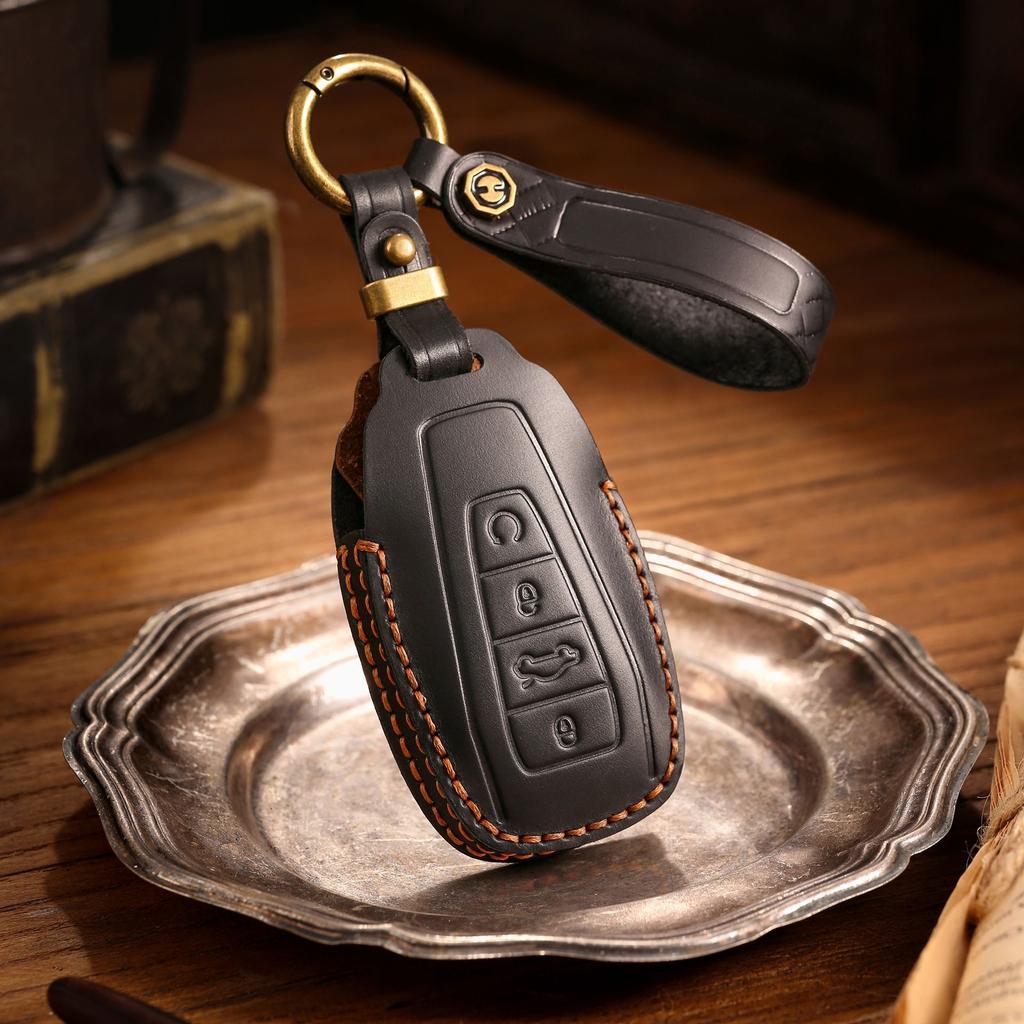 Применимо к 24 комплекту ключей Geely Xingyue L 2.0T версии Yunqi Skyrim, автомобильный кожаный чехол премиум-класса, защитный чехол с застежкой