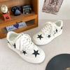 B-8971 звездные маленькие белые туфли женские туфли осень взрыв 2024 новые туфли с плоской подошвой и круглым носком модные повседневные туфли для сёрфинга