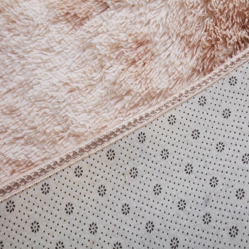 Лохматый ковер для гостиной, дивана, окрашенные плюшевые коврики для спальни, мягкий удобный прикроватный декор, нескользящий детский пол в общежитии