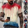 Summer Men's Popular T-shirt Printed Round Neck Short Sleeve T-shirt
