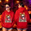 Skeleton Halloween Hoodie Men Women Vintage Horror Skull Graphic Pullover Sweatshirt Spooky Gothic Hoodies