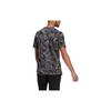 Adidas Camouflage Letter Print Large Logo Crew Neck T-Shirt Men Tops Black GK9951