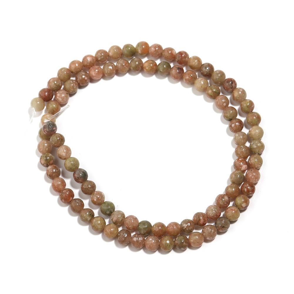 Унакитовый камень, круглые каменные бусины, 15 дюймов, подвески для изготовления ювелирных изделий, 4, 6, 8, 10, 12 мм, модные аксессуары, сделай сам