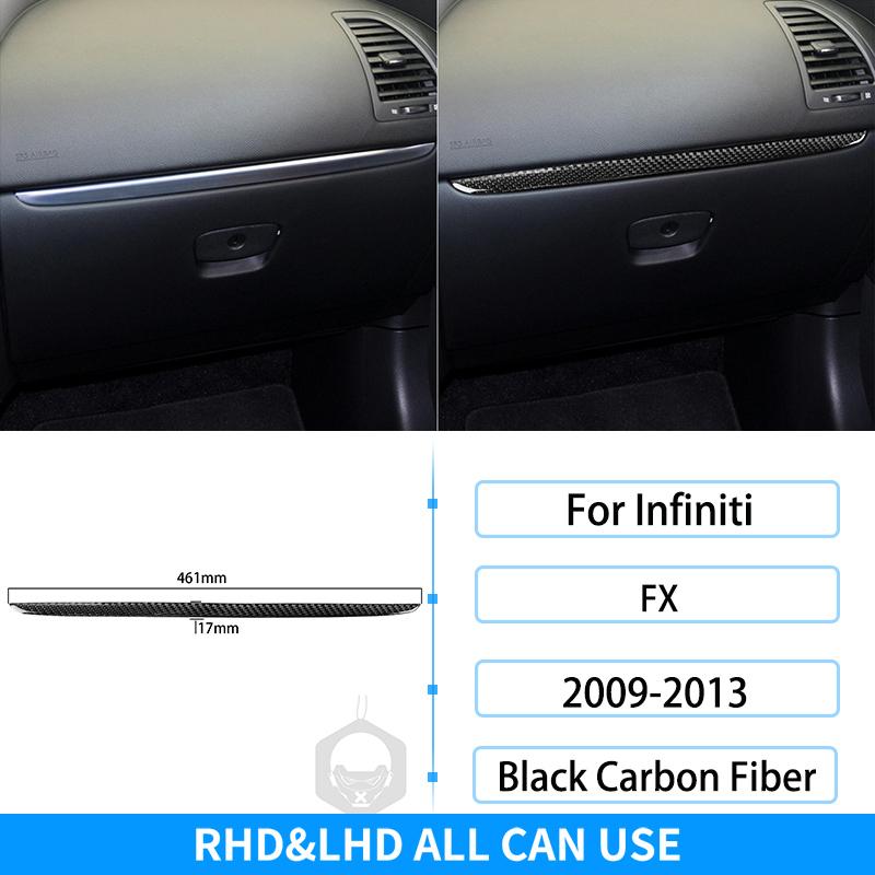 Для Infiniti FX 2009-2013 Рулевое колесо из углеродного волокна Радио Кондиционер Переключение передач Крышка подъемника окна Накладка Украшение