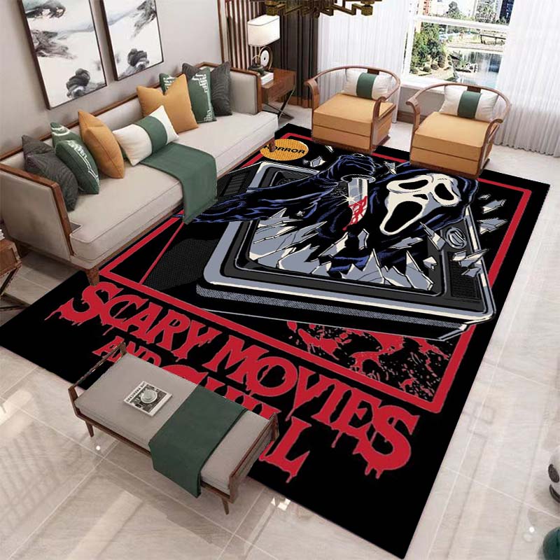Ковер ужасов на Хэллоуин для гостиной, украшения дома, дивана, журнального столика, коврики, коврик для ванной комнаты, нескользящий напольный коврик