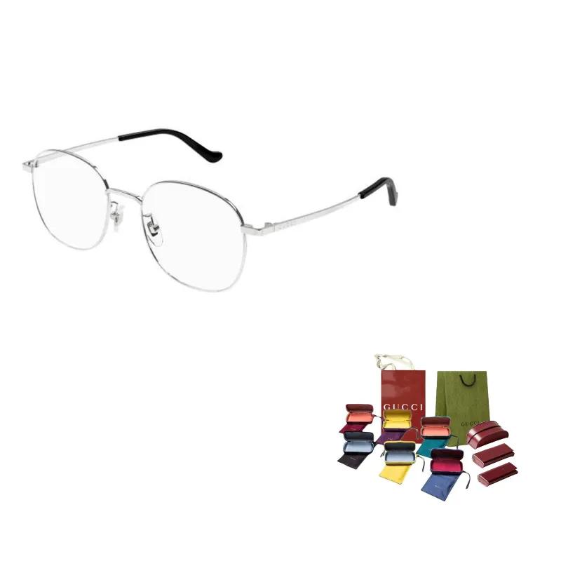 GUCCI Irregular Shape Eyeglass Frames Men's Silver (Unisex) Prescription Glasses GG1469OA002